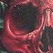 Tattoos - Red Skull and White Rose Color Realism Tattoo - 92191